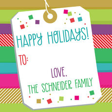 Festive Color Bands Gift Stickers