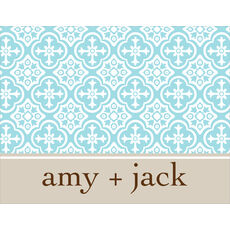 Aqua and Bisque Folded Note Cards