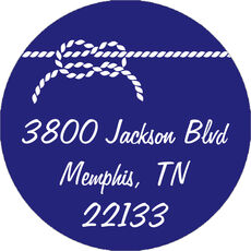 Nautical Knot Round Address Labels