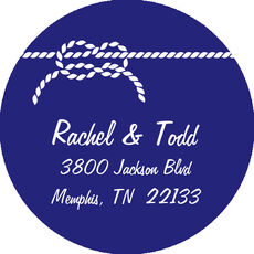 Nautical Knot Round Address Labels