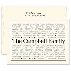 Tiffany Family Pride Folded Note Cards - Raised Ink