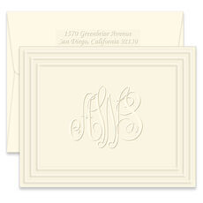 Simple Border Personalized Note Cards for Men and Women - Modern