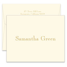 Urbane Folded Note Cards - Raised Ink