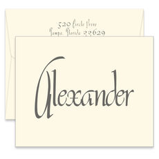 Caprice Folded Note Cards - Raised Ink