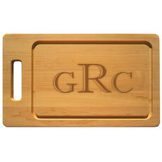Maple 20 inch Monogrammed Handle Grill Cutting Board