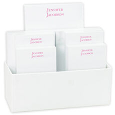 Isaac Notepad Set with White Holder