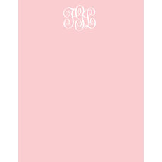 Ballet Pink Monogram Flat Note Cards