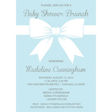Sweet Baby Shower Bow Invitations