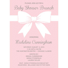 Sweet Baby Shower Bow Invitations