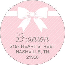 Sweet Pink Baby Round Address Labels