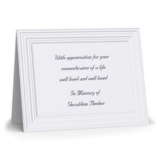 Triple Border Folded Sympathy Cards - Raised Ink