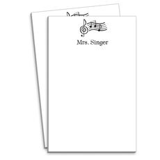Music Notes Notepads