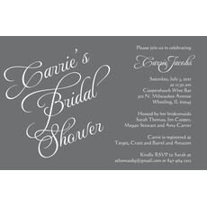 Special Grey Name Invitations