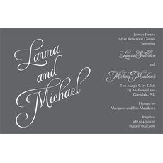 Special Grey Name Invitations