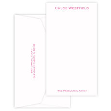 Triple Thick Executive Tall Flat Note Cards - Raised Ink