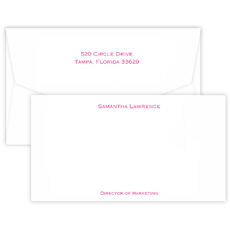 Triple Thick Executive Wide Flat Note Cards - Raised Ink