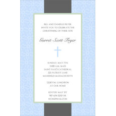 Elegant Blue Cross Invitations