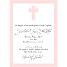 Pretty Pink Baptism Invitations