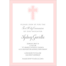 Pretty Pink Baptism Invitations
