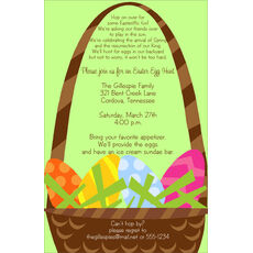 Colorful Easter Egg Basket Invitations