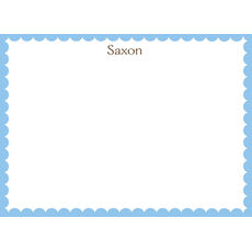 Blue Scallop Flat Note Cards