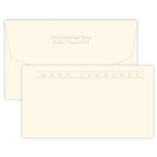 Triple Thick Banner Wide Flat Note Cards - Embossed