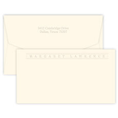 Triple Thick Banner Wide Flat Note Cards - Embossed