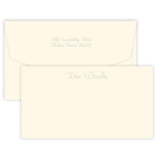Triple Thick Paper Sculpture Wide Flat Note Cards - Embossed