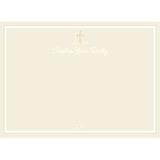 Cream Cross Flat Note Cards