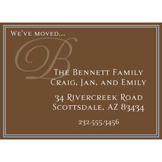 We've Moved Initial Moving Cards