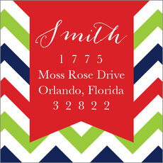 Chevron Square Address Labels