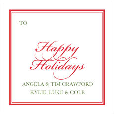 Red Border Gift Tags