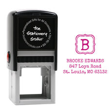 Brooke Initial with Address Self-Inking Stamp