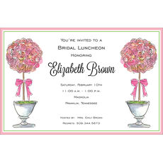 Pink Topiaries Invitations