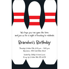 Bowling Pins Invitations