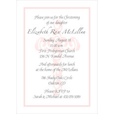 Decorative Cross in Pink Invitations