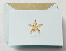 Starfish Thank You Folded Note Card Boxed Set - Hand Engraved