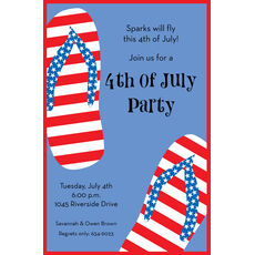 4th Flip Flops Invitations