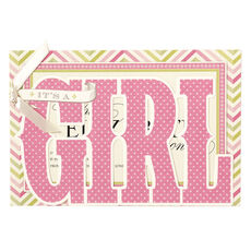 It's A Girl Die-cut Announcements