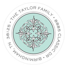 Elegant Affair Round Address Labels