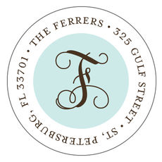 Romantic Getaway Round Address Labels