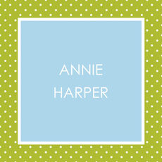 Green Polka Dot Border Gift Stickers