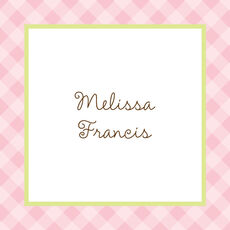 Pink Check Gift Stickers