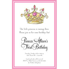 Princess Crown Invitations