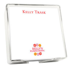 Your Full Color Logo Memo Square with Acrylic Holder