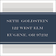 Navy Band Square Address Labels