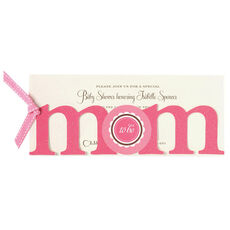 Mom To Be Glittered Die-Cut Invitations