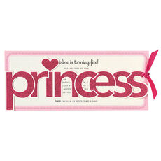 Glittered Princess Die-Cut Invitations