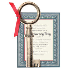 Skeleton Key Die-cut Invitations