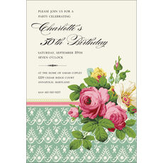 Cottage Roses Invitations
